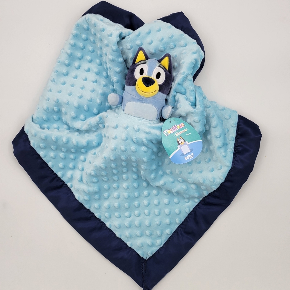 Lovey Bluey Plush Security Blanket, double minky 22 x 21.